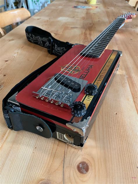 metal cigar box guitar|solid body cigar box guitar.